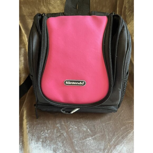 Nintendo Mini Backpack Gameboy Carrying Protective Travel Case Pink Black - NICE - Picture 13 of 16